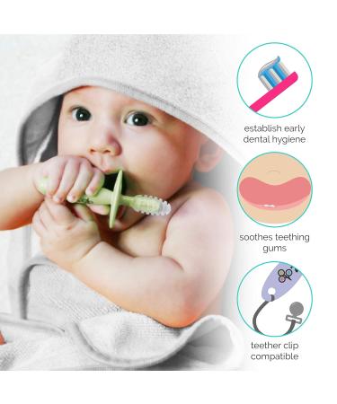 ZoLi Chubby Gummy Teether 2 Pack | Baby Teething Relief - Blue/Grey BPA Free Stick - Buy Online on SooperMarket.com