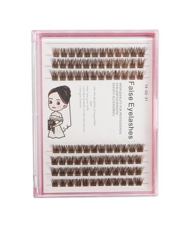 Bodermincer D Curl Brown Cluster Eyelash Extensions - Natural 3D Russian Volume Faux Lashes (14MM) for a Stunning Look - Shop Now - Buy Online on SooperMarket.com