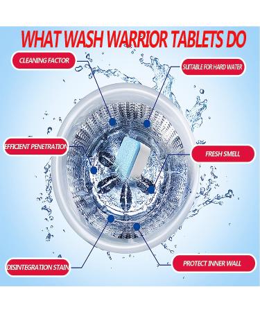 Wash Warrior Washing Machine Cleaner Tablets - Deep Clean for All Machines - 24 Tablets - Buy Online on SooperMarket.com