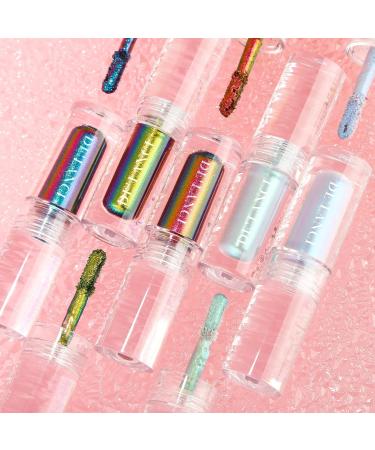 Ecofavor Liquid Eyeshadow Glitter MultiChrome Shimmer Duochrome - Color Shift Silver Light Green to Teal #7 - Buy Online on SooperMarket.com