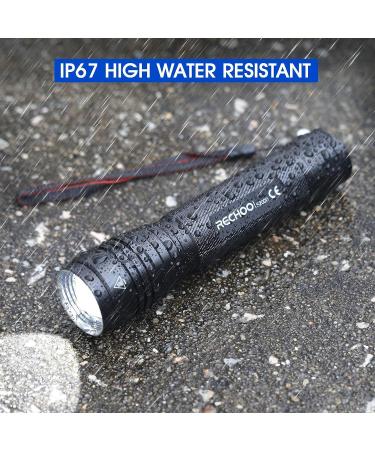 RECHOO S2000 High-Powered LED Flashlight | 2000 Lumens, 3 Modes, Zoomable, Water Resistant | Ideal for Camping, Outdoor Activities, and Emergencies - Buy Online on SooperMarket.com