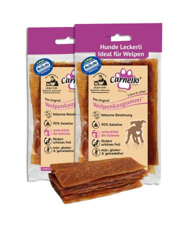Carnello puppy treats - puppy gum - dog treats chewing bones dog puppy chewing articles dog - Hundeleckerli grain -free - recoverable bag (2 x 60g) chicken 60 g (2 pack)