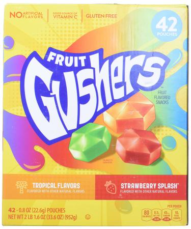 Fruit Fruit Fruit Gushers Variety Pack Strawberry Splash & Tropical 42 ct. A1