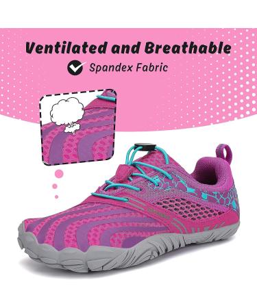 SAGUARO Kids Water Shoes - Quick Dry Aqua Athletic Sneakers for Boys and Girls (Toddler/Little/Big Kid) - Size 12.5 Little Kid - Purple/Stripe - Buy Online on SooperMarket.com