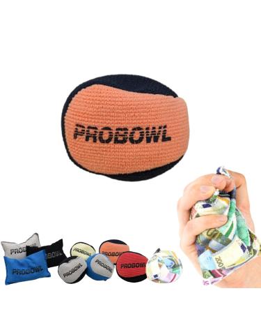 Emax |Bowling Grip Ball - Pro Bowl Grip Sack - Modern Talkum Ball - Microfiber Grip Bag - Rosing Bag - Moisture Grip Ball - Black/Orange absorbs