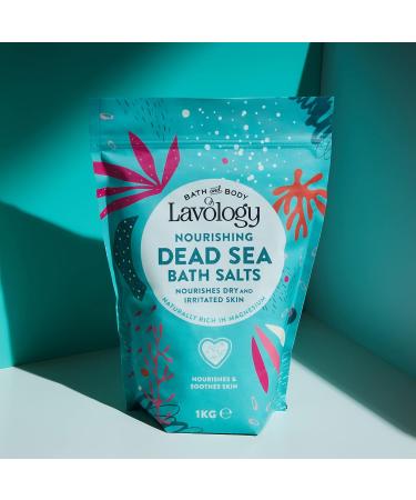 Lavology Dead Sea Bath Salts - 1kg Pack - All Natural, Nourishing Formula for Dry & Irritated Skin - Buy Online on SooperMarket.com