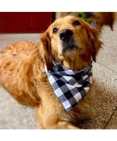 4 Pack Dog Bandanas Dog Bandanas for Large Dogs Adjustable Classic Checkered Bandana for Dogs Stylish Reversible Triangle Dog Bandana for Small Medium Large Dogs Cat Pets - Buy Online on SooperMarket.com
