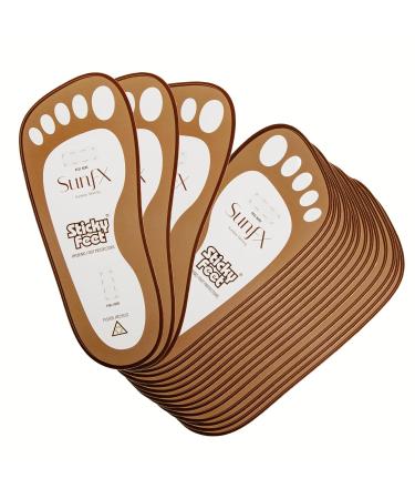 SunFX Disposable Sticky Feet Protectors - 100 Pairs | Spray Tan Feet Pads for Airbrush Tanning - Buy Online on SooperMarket.com