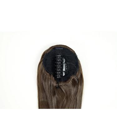 WIG ME UP - Voluminous Straight Braid Ponytail Hairpiece | 60 cm Medium Brown Mini Butterfly Clip Elastic Band - Buy Online on SooperMarket.com