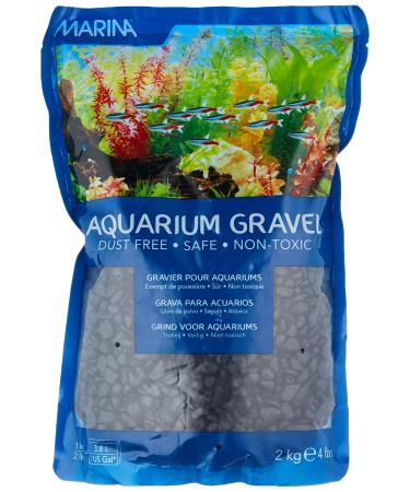 Marina Decorative Aquarium Gravel 2 Kg Black Black 2 kg (Pack of 1)