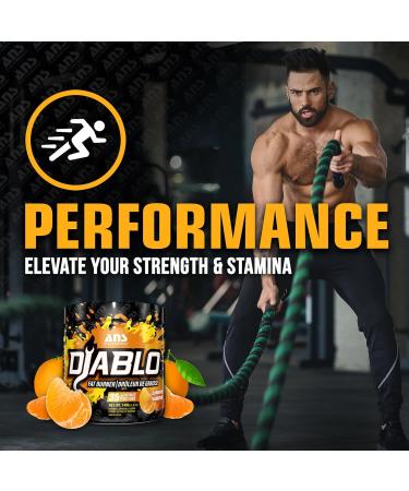 ANS Performance Diablo (35 Servings 4.9 oz) - Energy Powder for Elevated Strength & Stamina - With Added Kinetq Garcinia L Carnitine - Thermogenic Formula - Delicious Flavours (Clementine) - Buy Online on SooperMarket.com
