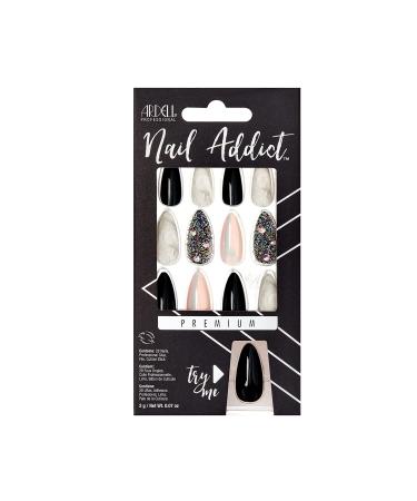 Ardell Nail Addict Premium Artificial Nail Set  Marble & Diamonds