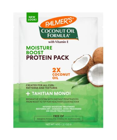 Palmers Coconut Oil Formula Deep Conditioning Protein Pack 2.1 Oz (Pack of 4) 2.1 Ounce (Pack of 4)