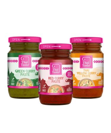 Thai Taste Curry Paste Bundle 114g - Red Green & Yellow