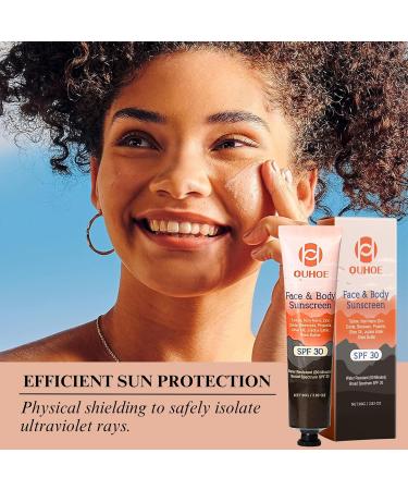 Trendyfave Sunscreen Spf 30+ Invisible Fluid Sun Cream Spf30+ Very Water+Sweat Resistant Face Sun Cream Ultra Light Uv Protetion Suncream Suncream For Sensitive Skin For Women & Men 80ml - Buy Online on SooperMarket.com