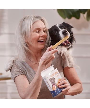 Natural Cheese Chewing Bones for Dogs - Tasty & Durable Treats (L Size 3-Pack) for Long Lasting Chewing Fun - Buy Online on SooperMarket.com