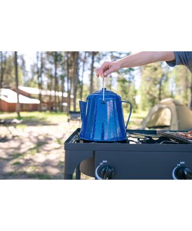 Stansport 20 Cup Blue Coffee Pot - Durable Camping Gear for Outdoor Adventures - Buy Online on SooperMarket.com