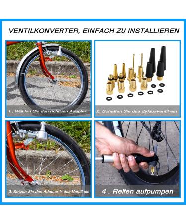 26-Piece Bicycle Valve Adapter Set - Autoventile & French Valve with Sealing Rings for All Bicycle Pumps - Auidy_6TXD - Buy Online on SooperMarket.com