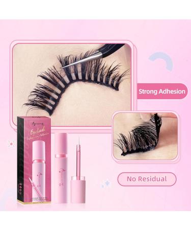 Beauty7 False Eyelash Glue Strong Hold False Lashes Glue Waterproof Latex Free Eyelash Glue Transparent Strip Eyelash Adhesive White Lashes Glue with Tweezer - Buy Online on SooperMarket.com