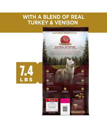 Purina ONE True Instinct High Protein Natural Dry Dog Food with Turkey & Venison - 7.4 lb Bag - Buy Online on SooperMarket.com