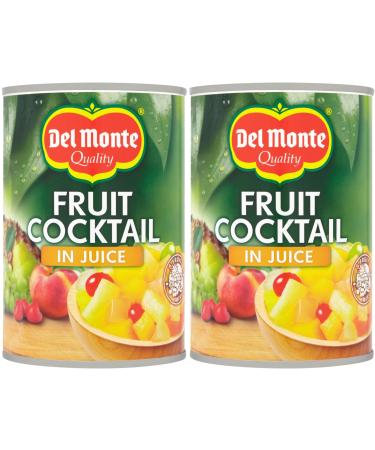 Del Monte Fruit Cocktail in Juice 415ml Pack of 2 - Tropical Mixed Fruits Natural Juice Ready-to-Eat Sweet and Refreshing