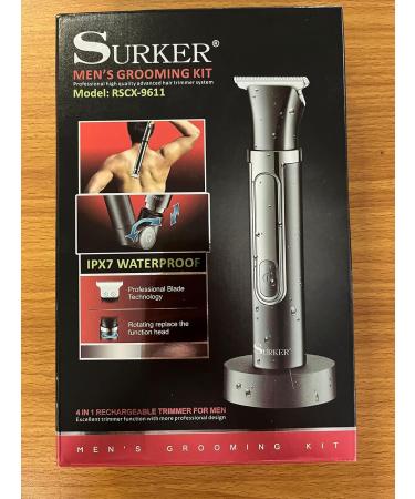 Buy SURKER Electric Body Trimmer & Back Shaver for Men - Cordless Groomer with Adjustable Handle & Waterproof Design - Buy Online on SooperMarket.com