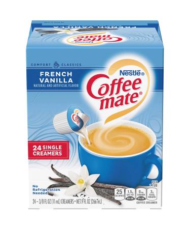 Coffee Mate Coffee Creamer Liquid Singles, French Vanilla, 24 Count (Pack of 4)