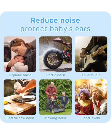 KINGKIDS Baby Ear Protection Headphones - Noise Cancelling Earmuffs for Infants & Toddlers - White & Black - Buy Online on SooperMarket.com