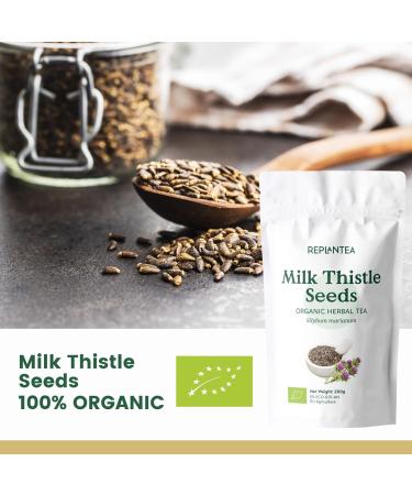 Milk Thistle Tea Organic 200g (100 Cups) | Milk Thistle Seeds Loose Leaf Herbal Tea | Silybum Marianus REPLANTEA - Buy Online on SooperMarket.com