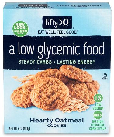 Fifty 50 Low Glycemic Hearty Oatmeal Cookies 7 oz (198 g)