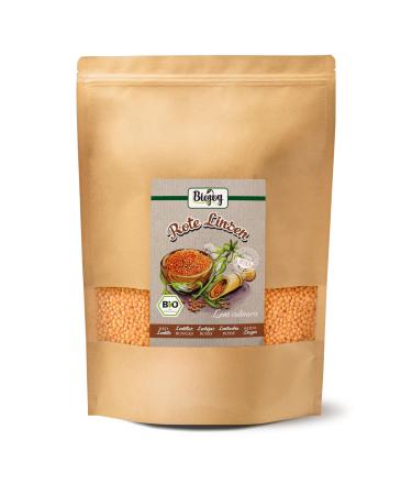 Biojoy ORGANIC red lentils (2.5 kg) dried and whole without additives 2.5 kg (1 pack)