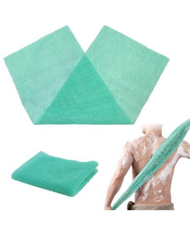 DBOO African Net Long Bath Net Sponge Exfoliating Shower Body Scrubber Back Scrubber Skin Smoother for Daily Use or Stocking Stuffer(Green)