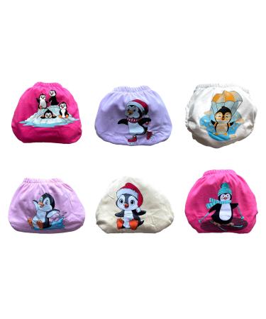 Ozyol Trainer trousers for droplet training 6 Pack - reusable learning diapers baby underwear to get clean toilet training 100 penguingirl