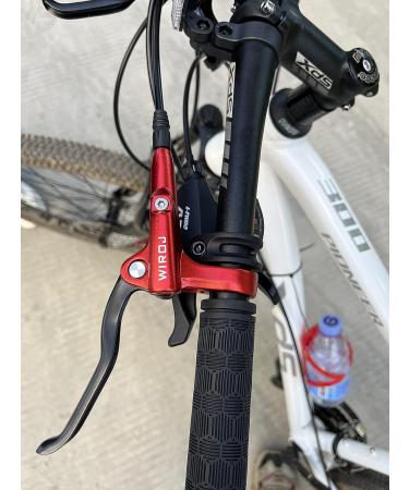WIROJ Mountain Bike Hydraulic Disc Brake Set - Front & Rear Kit for MTB, e-Bike, Fat Bike - Red - Upgrade from Mechanical Disc Brake - Buy Online on SooperMarket.com