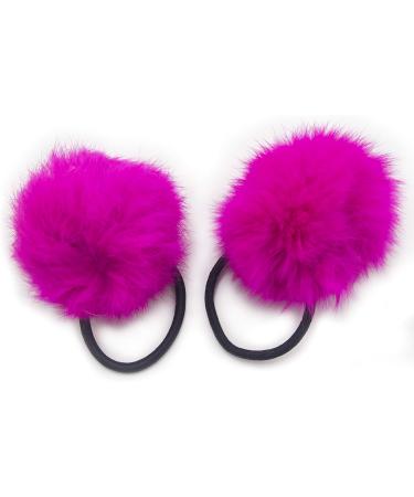 REYIN-CHHN A Pair of Lovely Pom Pom Hair Bands Decorative Pom Poms Band - 2 Inch Pom Pom (Baby Pink) - Buy Online on SooperMarket.com