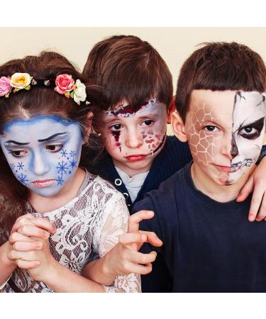 24-Piece Face Paint Stencils for Kids & Halloween Makeup - Vivid Style - Buy Online on SooperMarket.com