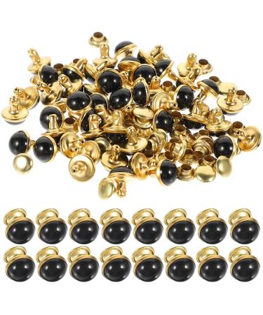 Operitacx 50pcs Rivets Spikes Bag DIY Craft for Crafts Accessories Studs Stud Kit Shoe Rivet Turquoise 0.9X0.7cm Black
