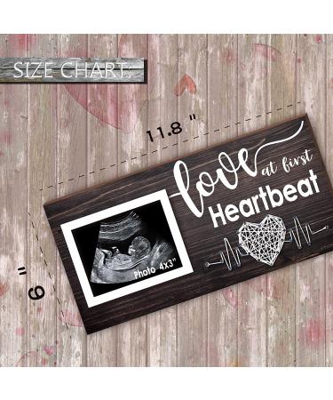 Yudarte New Mom Gifts: Love at First Heartbeat Sonogram Photo Frame - Baby Nursery Decor for First Time Parents - Buy Online on SooperMarket.com
