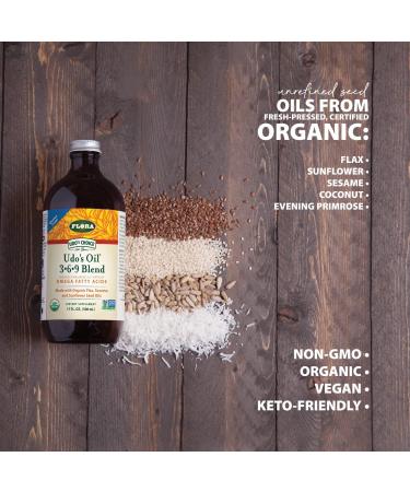 Flora - Udo s Oil Omega 3+6+9 Blend 100% Sustainable Plant-Based Balanced 2:1 Ratio of Omega-3 & Omega-6 Non-GMO + Organic + Vegan + Keto-Friendly 250 mL Liquid Glass Bottle - Buy Online on SooperMarket.com