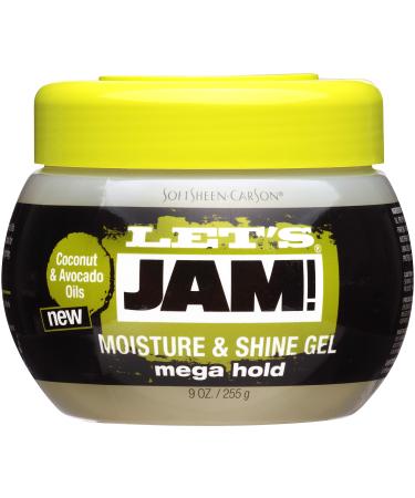 SoftSheen-Carson Let's Jam! Shining and Conditioning Gel by Dark and Lovely  Mega Hold  for all Hair Types  with Coconut Oil and Avocado Oil  No Parabens  No Mineral Oil  9 oz