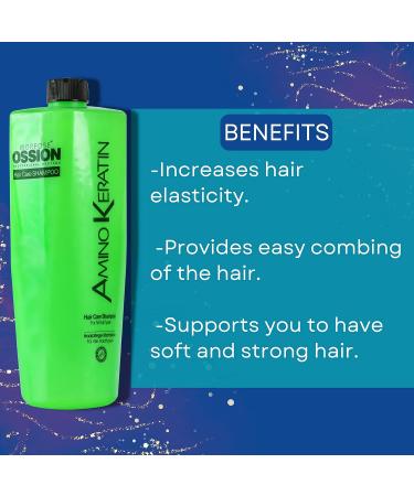 Morfose Amino Keratin Shampoo 800ml | Restore Shine & Volume | Protect & Reduce Hair Fall | For Dull Dry & Damaged Hair - International Shipping Available - Buy Online on SooperMarket.com