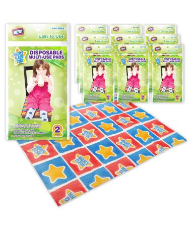 Disposable Changing Pad Liners - 18 Waterproof, Soft, Absorbent Multi Use Pads by Mighty Clean Baby in Portable 2 Packs for Your Diaper Bag