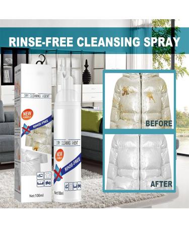Dry Foam Cleaner 100ml Leave-in Laundry Foam Cleaners All Purpose at Home Clothes Spot Dry Cleaner Fast and Efficient Decontamination 1pcs - Buy Online on SooperMarket.com