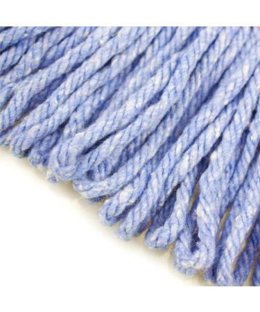 String Mop Heads Replacement Heavy Duty Commercial Grade Blue Cotton Looped End Wet Industrial Cleaning Mop Head Refills (3  Large) 3 Pieces Large (Pack of 3) - Buy Online on SooperMarket.com