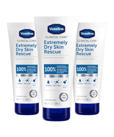 Vaseline Clinical Care Body Lotion healing moisturizing cream Extremely Dry Skin Rescue with moisturizing glycerin for 100% improvement of skin moisture 200 ml Pack of 3