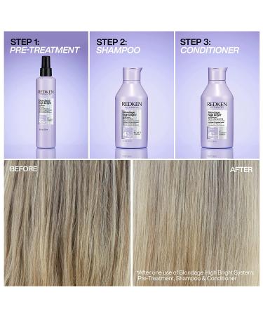 Redken Blondage High Bright Pre Treatment - Brightens Blonde Hair Instantly - Vitamin C Enhanced 8.5oz - Buy Online on SooperMarket.com