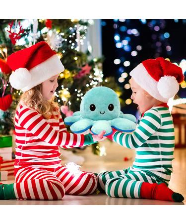 FASTEXX Octopus Reversible Plushies - Double-Sided Flip Mood Octopus - Sweet Gift for Kids and Family - Blue - Buy Online on SooperMarket.com