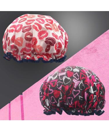 Bleu Bath (2 Pack) Sexy Lovely Fashion Style Extra Large Double Layer Shower Cap - Buy Online on SooperMarket.com