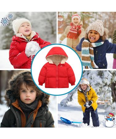 Kids4ever Winter Hooded Jacket | Red | 3-4 Years | Toddler Zipper Coat with Fleece Lining - Buy Online on SooperMarket.com