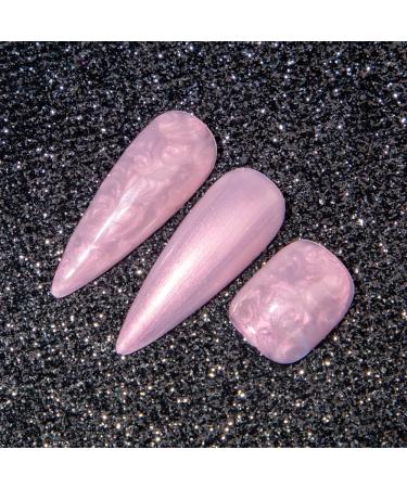 MIZHSE Pink Shimmer Pearl Gel Nail Polish with Shell Thread - 10 x 1 Soak Off UV LED - Y007 - Buy Online on SooperMarket.com